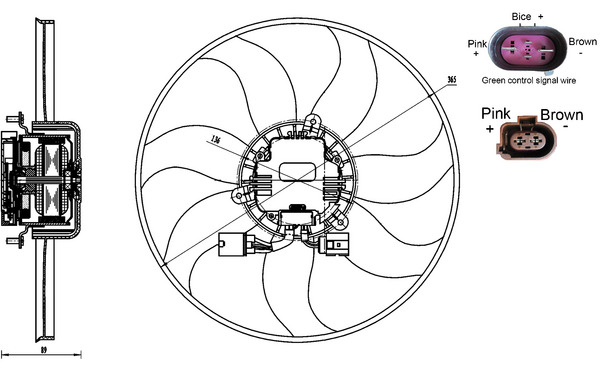 CFF170000S, Fan, engine cooling, MAHLE, 1K0959455CQ, 1TD959455D, 3C0959455F, 048102N, 069422557010, 111283, 47387, 5102.019, 696206, 837-0026, 850020, VW7534, 048106N, 069422559010, 47389, 837-0031, 85643, 048107N, 837-1014, 837-1015