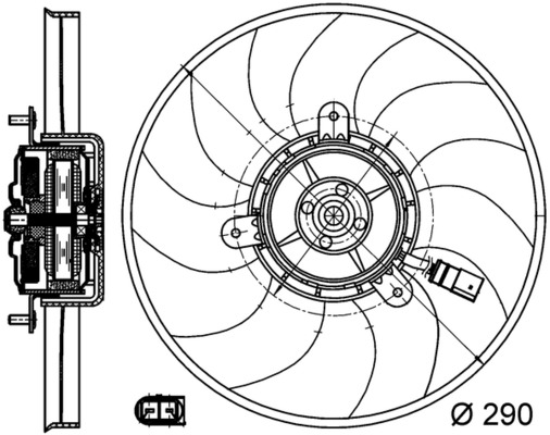 CFF171000S, Lüfter, Motorkühlung, MAHLE, 3C0959455G, 111285, 47938, 85733