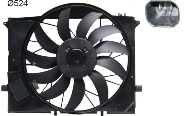 Fan, engine cooling - CFF172000S MAHLE - 2205000293, A2205000293, 47297