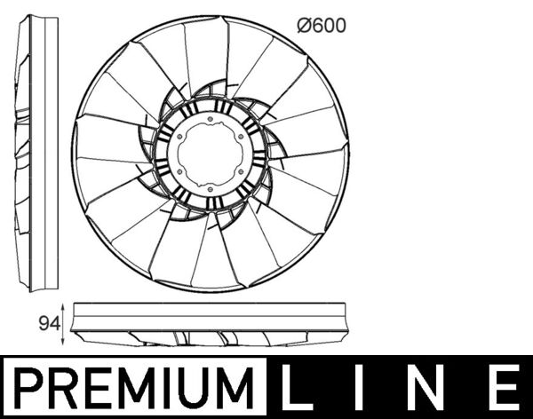 CFW52000P, Fan Wheel, engine cooling, MAHLE, AL160126, 448034N, 8521604, JD160126