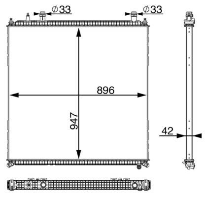 CIR11000P, Niedertemperaturkühler, Ladeluftkühler, MAHLE, 81.06101-6792, 260054N, 316289, 606764, MA745251, 260058N