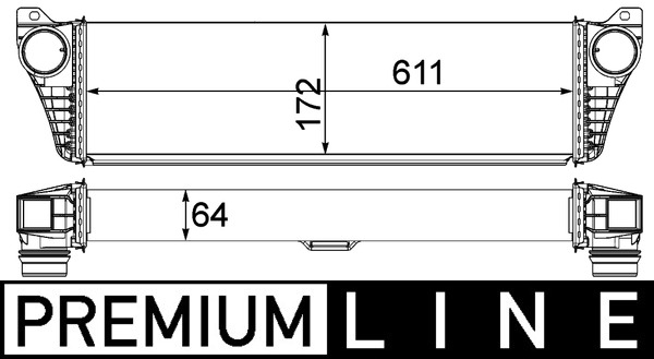 CI150000P, Chladič turba, Chladič turbodmychadla, MAHLE, 6395011301, A6395011301, 137019N, 30014701, 30959, 351319203863, 718160, 818322, 96261, M8171130, MS4690, WG2120866, WG2158773, WG2301882, WG2370602