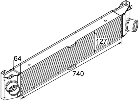 CI158000P, Chladič turba, Chladič turbodmychadla, MAHLE, 0384K1, 1347700080, E256094, 0704.3048, 087018N, 105141, 17004360, 30798, 343210, 351319201990, 709044, 811M21, 818569, 96623, FT4360, IC4112, 351319201992, 811M21A, 818897, FTA4360, 351319203993