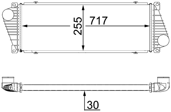 CI18000S, Ladeluftkühler, MAHLE, 2116029, 2D0145805, 2D0145805D, 5104119AA, 9015010701, 2DO145805, A9015010701, 0240169, 103048, 114305, 30004217, 30830, 343200, 351319200363, 718114, 816890, 817M23A, 96842, MERC8095A, MS4217, V30-60-1247, 351319200703, 822937, MSA4217