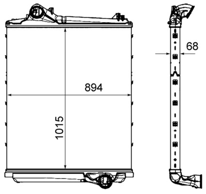 CI452000P, Charge Air Cooler, MAHLE, 21208268, 21649511, 21631996, 85013014, 7422062508, 7421476542, 7485013539, 7421649537, 7485013194, 85019014, 0709.3023, 215774, 405504, 81844, 97082, IX129007, M831011A, RE4143, 0711.3033, 818526, 97088, 100315215