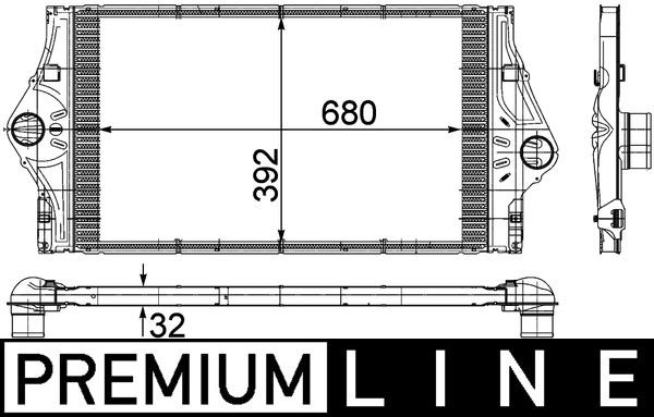 CI59000P, Chladič turba, Chladič turbodmychadla, MAHLE, 8200075810, 103352, 187002N, 30893, 345075, 351319201870, 43004363, 723031, 817927, 823M32, 96779, RT4363, 351319201872, 723031/O, 960916, RTA4363