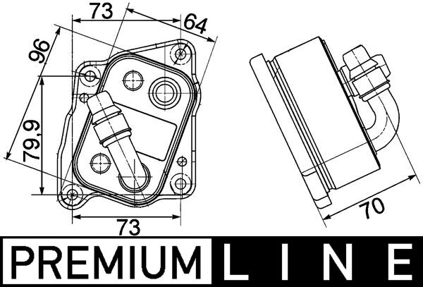 CLC107000P, Olejový chladič, motorový olej, Chladič oleje, MAHLE, 11427508967, 7508967, 056033N, 08.18.004, 31209, 49199, 51032, 590032, 804.015, 90688, BW3412, V20-60-0031