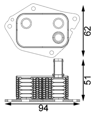 Ölkühler, Motoröl - CLC199000S MAHLE - 264102A300, 264102A500, 264102A501