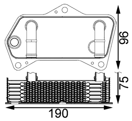 CLC202000S, Chladič oleje, automatická převodovka, Chladič oleje, MAHLE, 02E409061B, 046014N, 31188, 90653, V15-60-6021, VN3395