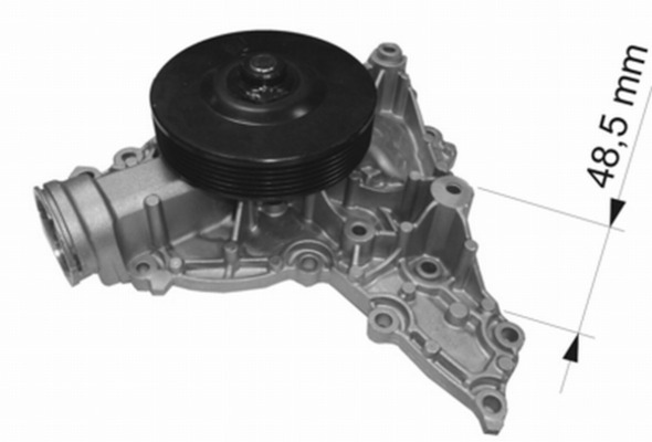CP435000S, Water Pump, engine cooling, MAHLE, 2722000901, A2722000901, 1864, 251864, 26401, 506964, 65165, FWP2190, M229, P1534, PA1027, PA1387, QCP3685, VKPC88866, WP2636, 2518640, AW6142, WP2090