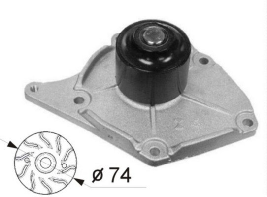 Water Pump, engine cooling - CP54000S MAHLE - 1612723580, 17410-8410, 21010-00QOE