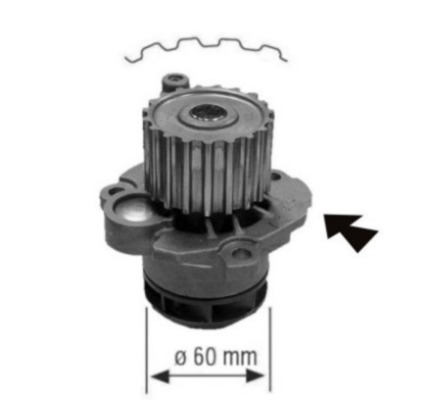 Water Pump, engine cooling - CP557000S MAHLE - 045121011C, 1612703880, 10806