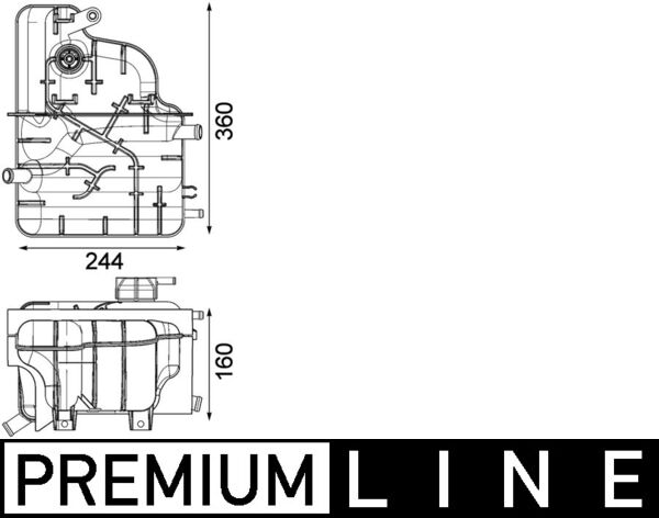 CRT225000P, Ausgleichsbehälter, Kühlmittel, MAHLE, AL170407, AL179270