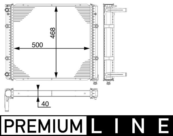 CR118000P, Kühler, Motorkühlung, MAHLE, 7482291389, 82291544