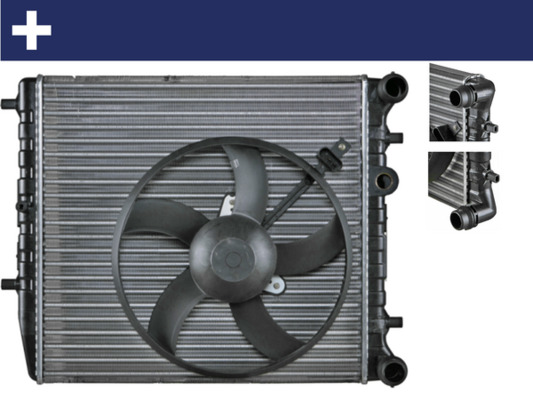 Radiator, engine cooling - CR123000S MAHLE - 6Q0121201BT, 6Q0121201HA, 6Q0121253