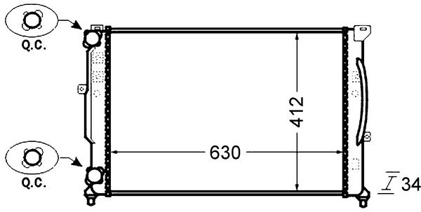 CR1423000S, Chladič, chlazení motoru, Chladič motoru, MAHLE, 8D0121251AT, 8D0121251BA, 8D0121251BH, 8D0121251BJ, 001M20, 03002189, 0727.512.0000, 232361, 350213144100, 480026N, 58259, 60308A, 737-0007, AI2189, AUDI5245A, 350213849003, 732361, 359000300250, 732811