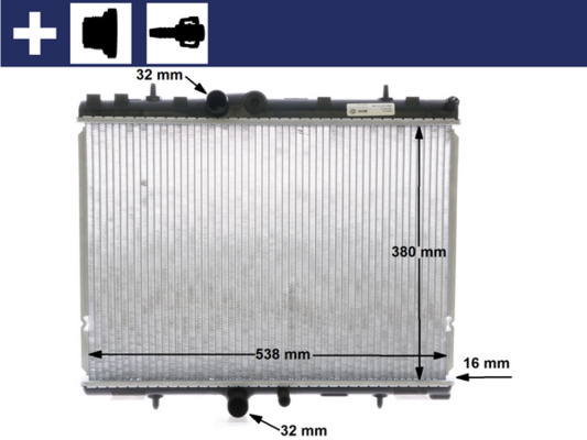 Chladič, chlazení motoru - CR1501000S MAHLE - 1330, 1330.E0, 1330E0