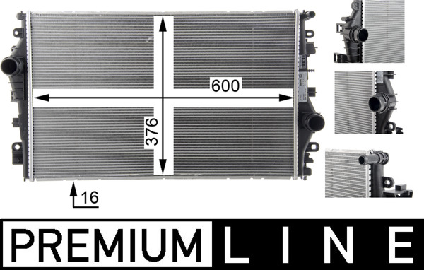 CR1658000P, Chladič, chlazení motoru, Chladič motoru, MAHLE, 0000050540143, 50538852, 50540143, 010036N, 1012700, 550228, AL2147, RA0000170