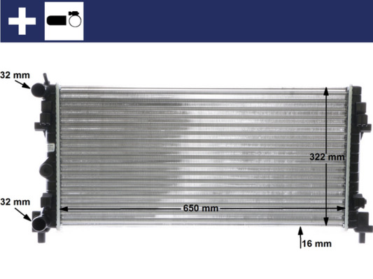 CR2081000S, Chladič, chlazení motoru, Chladič motoru, MAHLE, 6R0121253A, 330004N, 49002041, 53024, 640012, 701522, ST2041, TSP0524077, STA2041