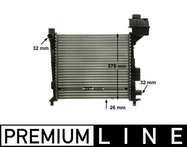 CR322000P, Radiator, engine cooling, MAHLE, 1685000002, A1685000002, 0106.3008, 017M27, 101358, 118045, 121510N, 30002247, 350213125500, 56800, 58252, 62663, 732588, KMS247, ME320R001, 350213125502, MS2247, MSA2247