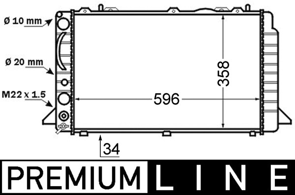 CR396000P, Chladič, chlazení motoru, Chladič motoru, MAHLE, 8A0121251, 001B09, 0085.578.0000, 0110.2049, 03002089, 100048, 102004, 112295, 16230, 350213117600, 481380N, 50527, 60465, 731422, AD015R016, AI2089, KAI089, 001B09A, 60465A, 855780000, 961277, AIA2089, BM1176