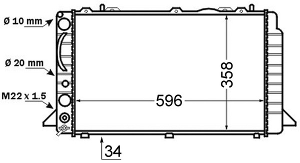 CR396000S, Kühler, Motorkühlung, MAHLE, 8A0121251, 001B09, 0110.2049, 03002089, 100048, 102004, 112295, 16230, 350213117600, 481380N, 50527, 60465A, 731422, AD015R016, AI2089, KAI089, 001B09A, AIA2089, BM1176