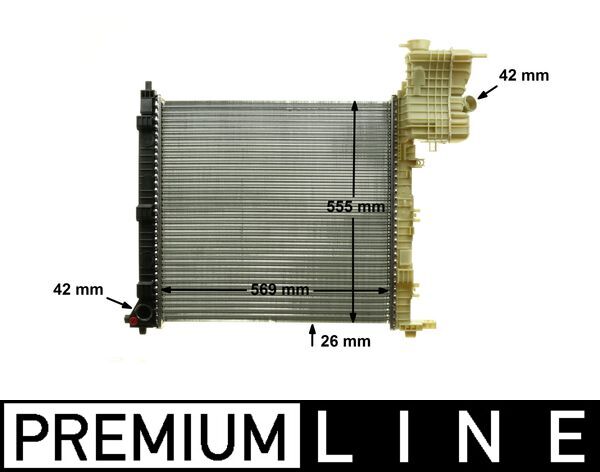 CR714000P, Chladič, chlazení motoru, Chladič motoru, MAHLE, 6385013301, A6385013301, 120082N, 30002348, 50190, 53176, 62573, 734876, KMS407, MS2348, MS3407, MSA2349
