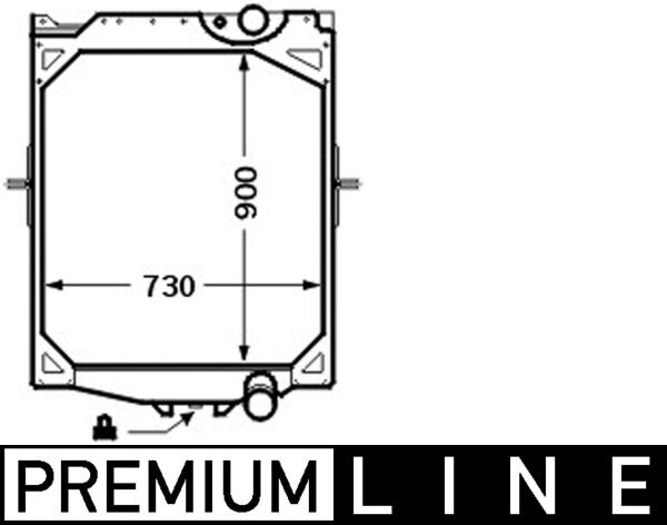 Radiator, engine cooling - CR756000P MAHLE - 1665249, 1665349, 1676636 ...