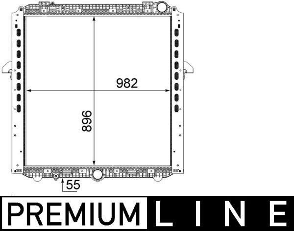 CR865000P, Chladič, chlazení motoru, Chladič motoru, MAHLE, 9605000801, A9605000801, 130044N, 405470, 67175, M1171150, ME2284, RD119025, 671750