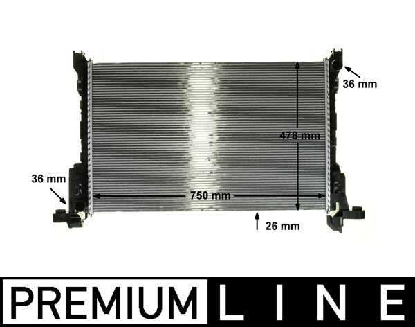 CR86000P, Kühler, Motorkühlung, MAHLE, 214104966R, 4422795, 93868888, 59298, 630792, RT2624