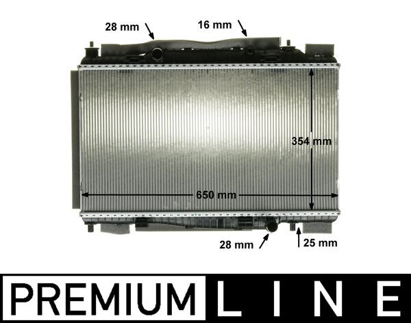 CR88000P, Radiator, engine cooling, MAHLE, 1794481, C1BY8005AA, 090127N, 18012704, 350213155400, 59327, 69243, FD2646, VPC1BH8005AB2