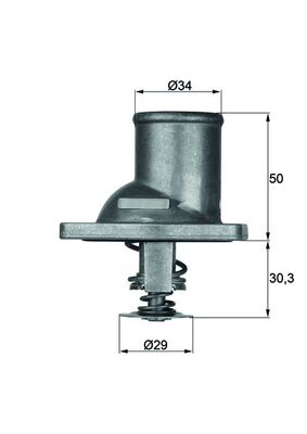 Thermostat, coolant - TI183 MAHLE - 1338059, 90410665, 9041665