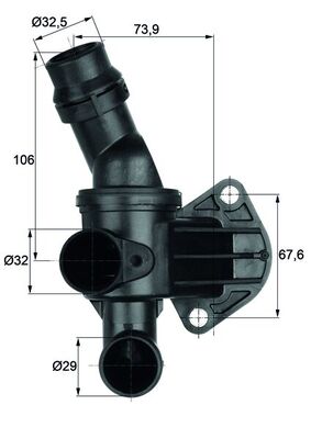 TI687, Thermostat, coolant, MAHLE, 06F121111F, 06F121111J, 34719, 4006216, 411187.87D, 49462, 580-212, 670113, 725339, 78680, 820957, 862025587, DTM87580, TH7002.87J, 580-87, TH40187G1, 58087K