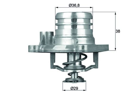 TI1392, Termostat, chladivo, Termostat, MAHLE, 09158251, 9158251, 1338004, 95517652, 1338421, 4006219, 411579.92D, 481-92, 670075, 725008, 78458, 820972, DTM92481, QTH639K, TH35292G1, TH6951.92J