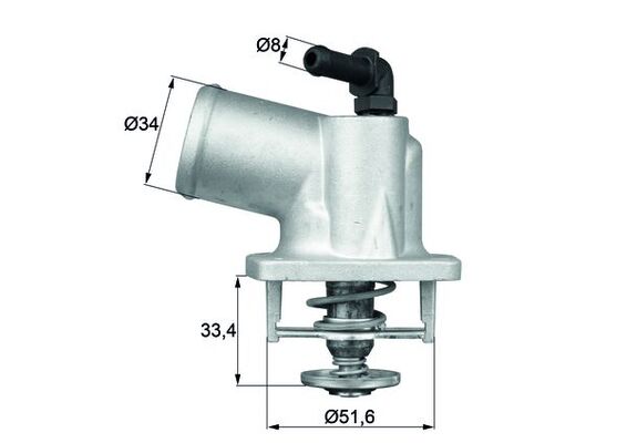 TI5492D, Termostat, chladivo, Termostat, MAHLE, 009129907, 01338003, 09129907, 7083375, 9129907, 96414627, 01338420, 95517651, 9129908, 1338003, 93397748, 1338420, 180264, 27869, 4242.92D, 478-92, 6856.92J, 725018, 78174, 820504, 862017692, 9000728, QTH570K, TH20892G1, V40990006, 47892K, TH6856.92J