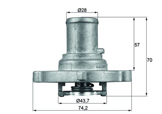 TI12287D, Termostat, chladivo, Termostat, MAHLE, 46523118, 46737644, 106035, 3151.87D, 3306018, 350009, 4006187, 585-87, 6782.87J, 725299, 78187, 820559, 862019687, DTM87585, QTH593K, 350009A, 58587K, TH6782.87J