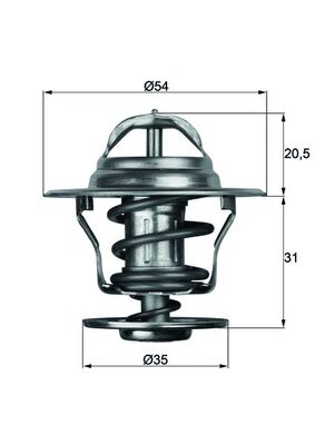 TX1380D, Thermostat, coolant, MAHLE, 056121113A, 08966483, 1028392, 6113611, 1338024, 4N6958, 56121113A, 81TF8575CA, 90412604, 94410612907, 1338061, 4N6959, 94410601900, 1338863, 7E1421, 94410612905, 8966483, 9L9119, 9L9652, 9N5020, 9N5065, 9N5121, 9N5488, 13378, 1439.80/J, 234-180, 33208, 4255.82D, 670020, 725253