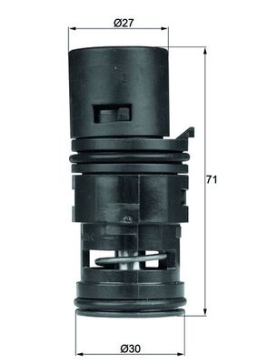 TO775, Thermostat, Ölkühlung, MAHLE, 17113438717, 3438717, TO6500.75J, WG1261840