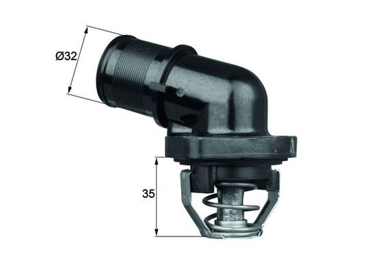 TI18189, Thermostat, Kühlmittel, MAHLE, 1336-Q2, 9635317280, 1336N1, 9648542680, 96O48542680, 96 48542680, 410184.89D, 525-89, 6191.89, 725037, 78308, 820429, 862016286, QTH489K, TH22986, 52589K, 820430, QTH491K, TH22989G1, TH6191.89J
