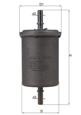 Kraftstofffilter - KL416/1 MAHLE - 1640000QAA, 16400JD51A, 6001543138