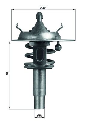 TX10690D, Thermostat, coolant, MAHLE, 2712000015, 2712030375, 2712030575, A2712000015, A2712030375, A2712030575, 106507, 3457.90D, 350432, 48829, 630194, 670090, 725282, 78609, 820941, 862023590, DTM90630, TH38490G1, TH6962.90J, 350432A, 63090K, TX10690D