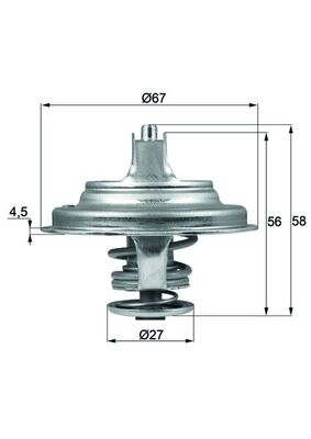 TX9779D, Thermostat, coolant, MAHLE, 0000098432310, 4804321, 98432310, 98467516, 23465, 4166.79D, 6034.79, 725123, 78638S, TH09180G1, TH6034.79