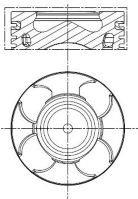 011PI00100000, Kolben mit Ringen und Bolzen, MAHLE, 0623534, 55197996, 0623535, 55197997, 0623564, 623534, 623535, 623564, 93184171, 93184172, 93185783, 93192659, 40659600, 8742560000, 8770789STD, 8784440002