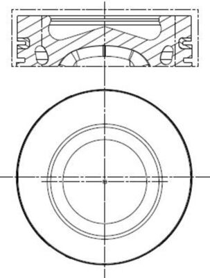 028PI00140000, Píst včetně kroužků a čepu, Píst komp., MAHLE, 04L107065D, 41271600, 8744410000, 8784980002, 87-72502