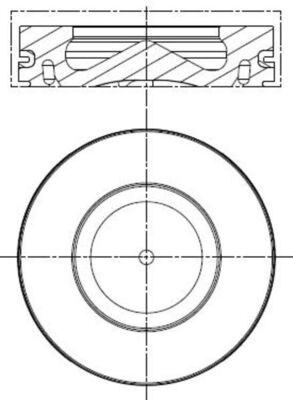 081PI00100000, Kolben mit Ringen und Bolzen, MAHLE, 11257803033, 7803033, 41493600, 8770246, 8781630002, 87-432200-00