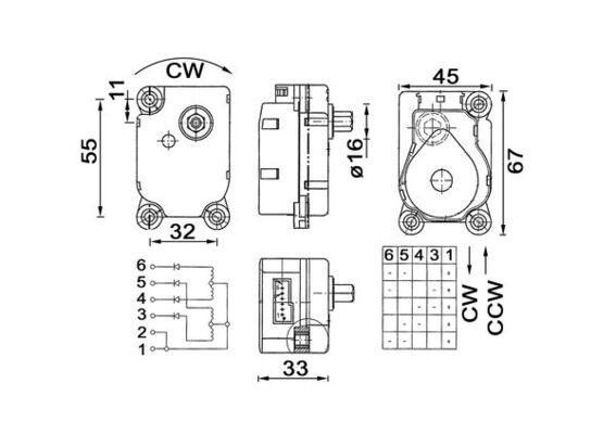 AA20000P, Stellelement, Mischklappe, MAHLE, 0005402588, 20443812, 5001864711, 7420443812, 81.28601.6142, 204438120, A0005402588