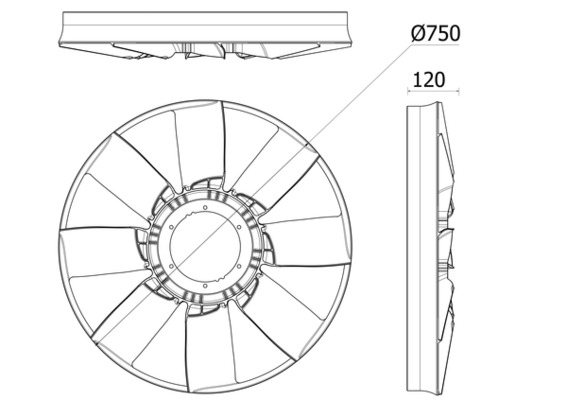 CFW94000P, Odvětrávání, chlazení motoru, Větrák motoru, MAHLE, 9362050106, 9362050206, A9362050106, A9362050206, 469583, 7037136, D9ME014TT