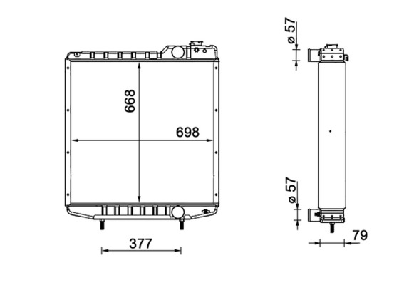CR2331000S, Chladič, chlazení motoru, Chladič motoru, MAHLE, A184225, A184439, A184441, A184443, A189087, A189091, A190659, A190661, A190663, A190807, 404224, 53658, D7AG010TT, WG2183291