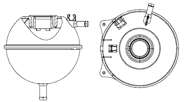 CRT23000S, Ausgleichsbehälter, Kühlmittel, MAHLE, 701121407B, 701121407C, 043024N, 1002230018, 104049, 1114701400, 160057510, 17063, 2035027, 2140016, 343670, 359001601220, 454020, 77-0035, 996200, DBW005TT, V10-0745