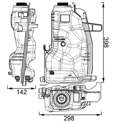 CRT76000S, Ausgleichsbehälter, Kühlmittel, MAHLE, LR010966, LR023077, LR181684, 023006N, 108694, 454154, 996232
